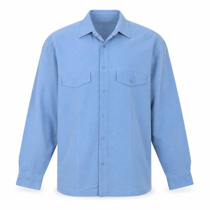 Mens UK Size M Kit Blue  Button-Up Long Sleeve Casual Shirt