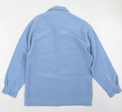 Mens UK Size M Kit Blue  Button-Up Long Sleeve Casual Shirt