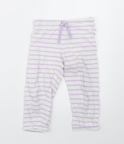 Marks and Spencer Girls Purple Geometric  Capri Pyjama Set Size 2-3 Years  - Peppa Pig