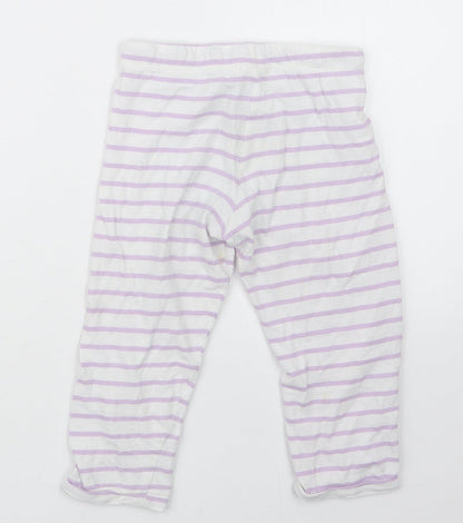 Marks and Spencer Girls Purple Geometric  Capri Pyjama Set Size 2-3 Years  - Peppa Pig