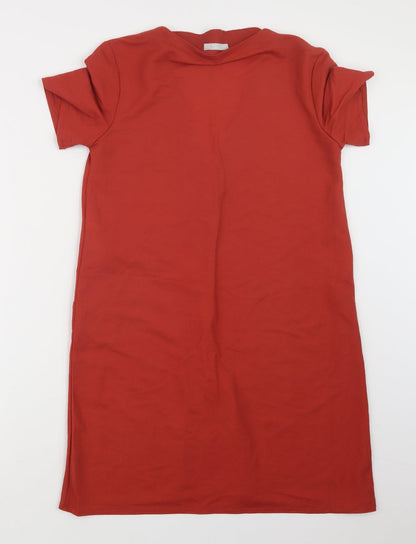 Womens UK Size S Zara Orange Basic T-Shirt