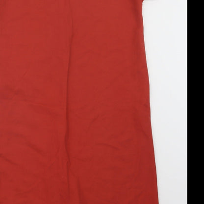 Womens UK Size S Zara Orange Basic T-Shirt