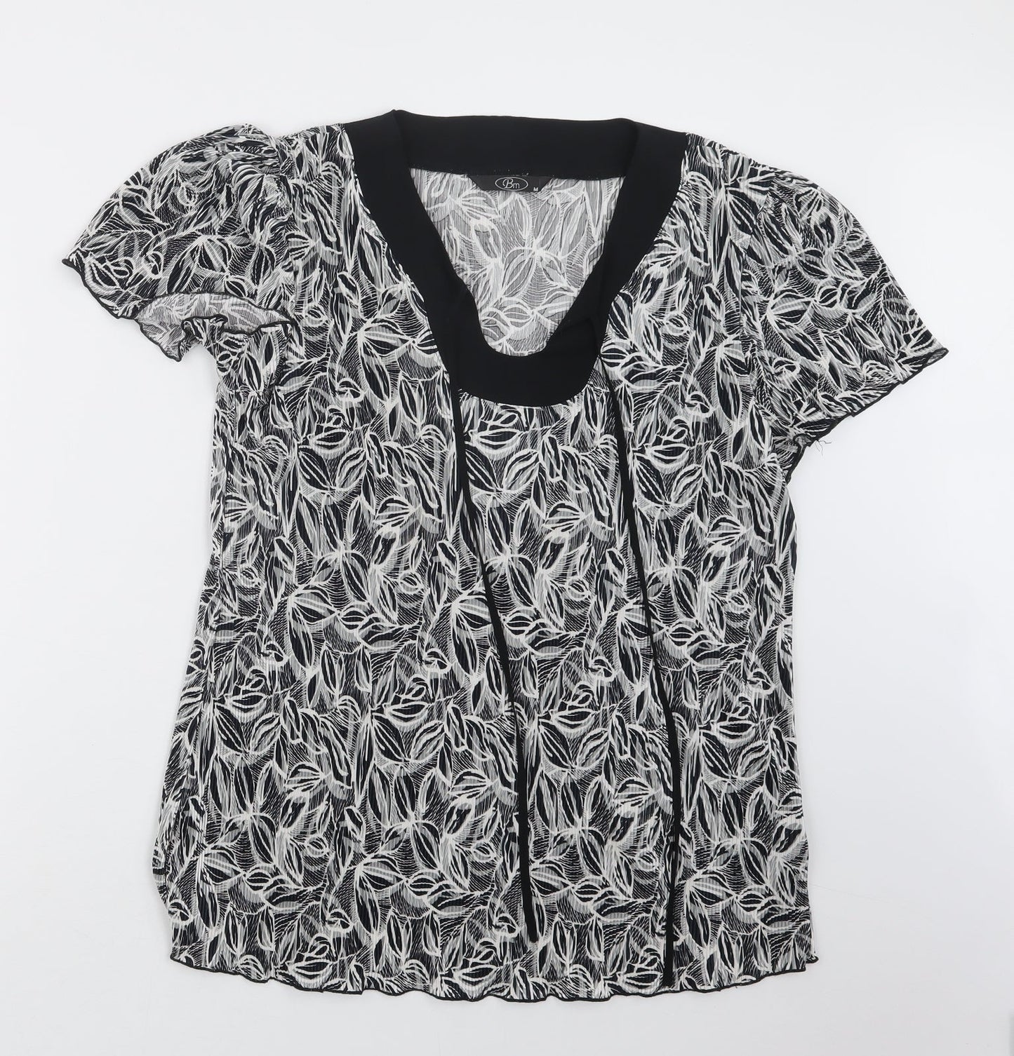 Womens UK Size M BM Black Basic Blouse