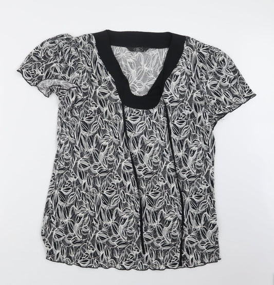 Womens UK Size M BM Black Basic Blouse