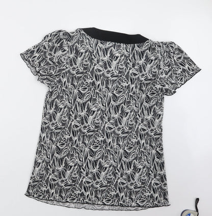 Womens UK Size M BM Black Basic Blouse