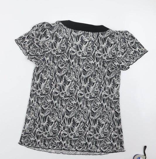 Womens UK Size M BM Black Basic Blouse