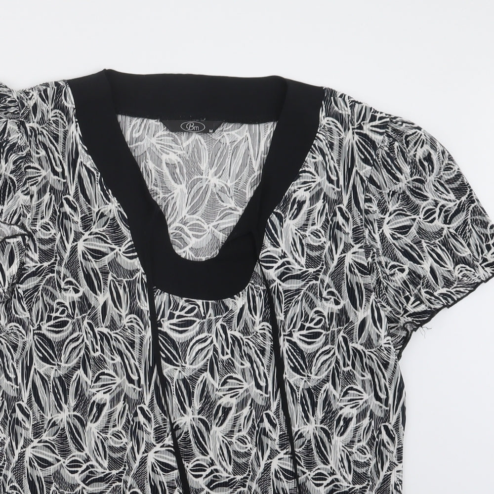 Womens UK Size M BM Black Basic Blouse