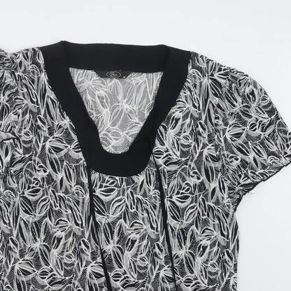 Womens UK Size M BM Black Basic Blouse