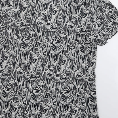 Womens UK Size M BM Black Basic Blouse