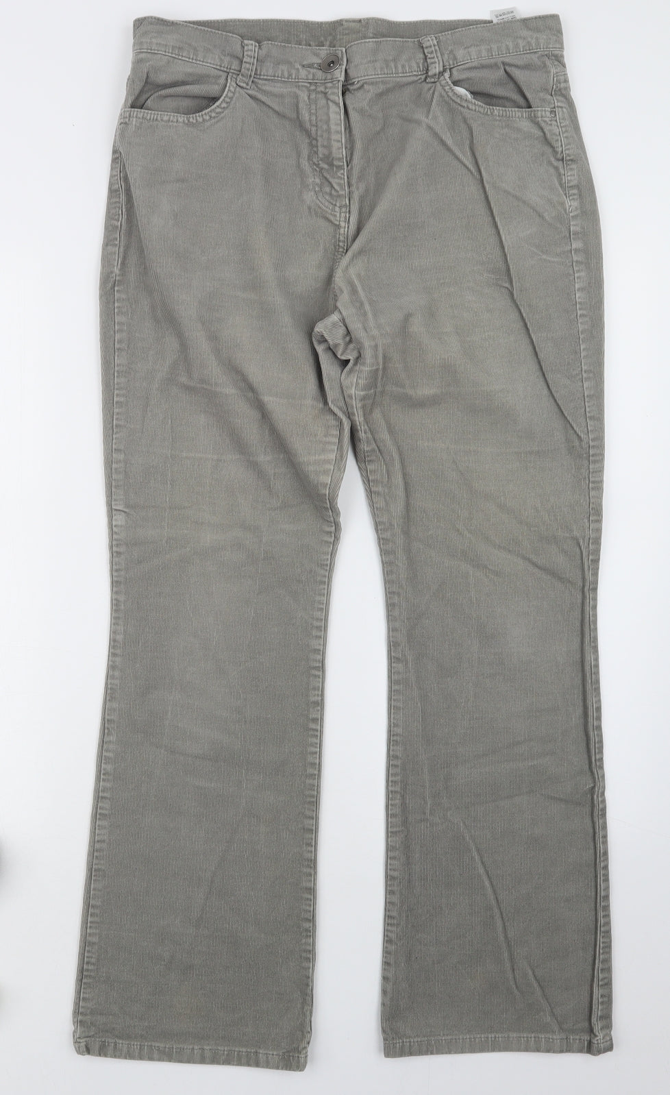 Womens UK Size 14 Marks and Spencer Regular Fit  Grey Trousers