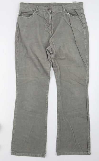 Womens UK Size 14 Marks and Spencer Regular Fit  Grey Trousers