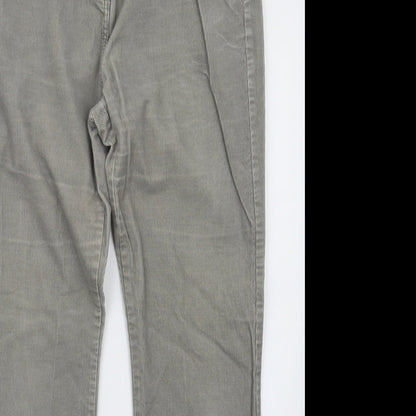 Womens UK Size 14 Marks and Spencer Regular Fit  Grey Trousers