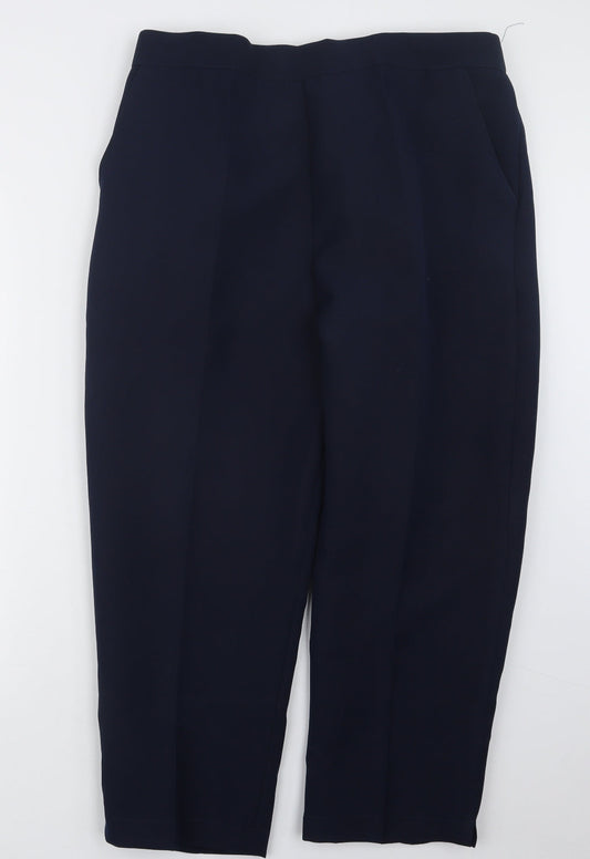 Womens UK Size 18 Preworn Regular Fit  Blue Trousers