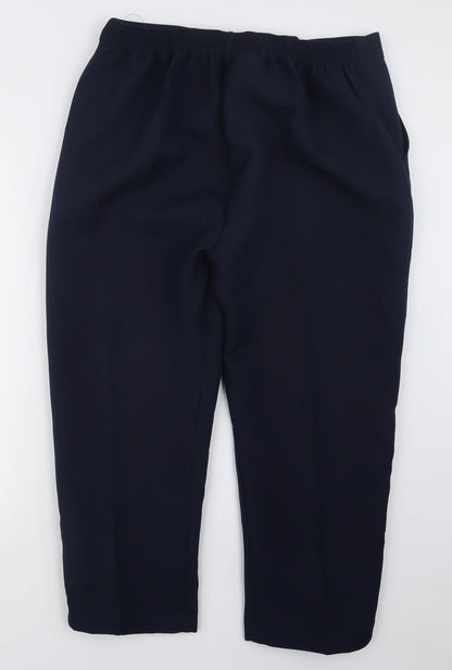 Womens UK Size 18 Preworn Regular Fit  Blue Trousers