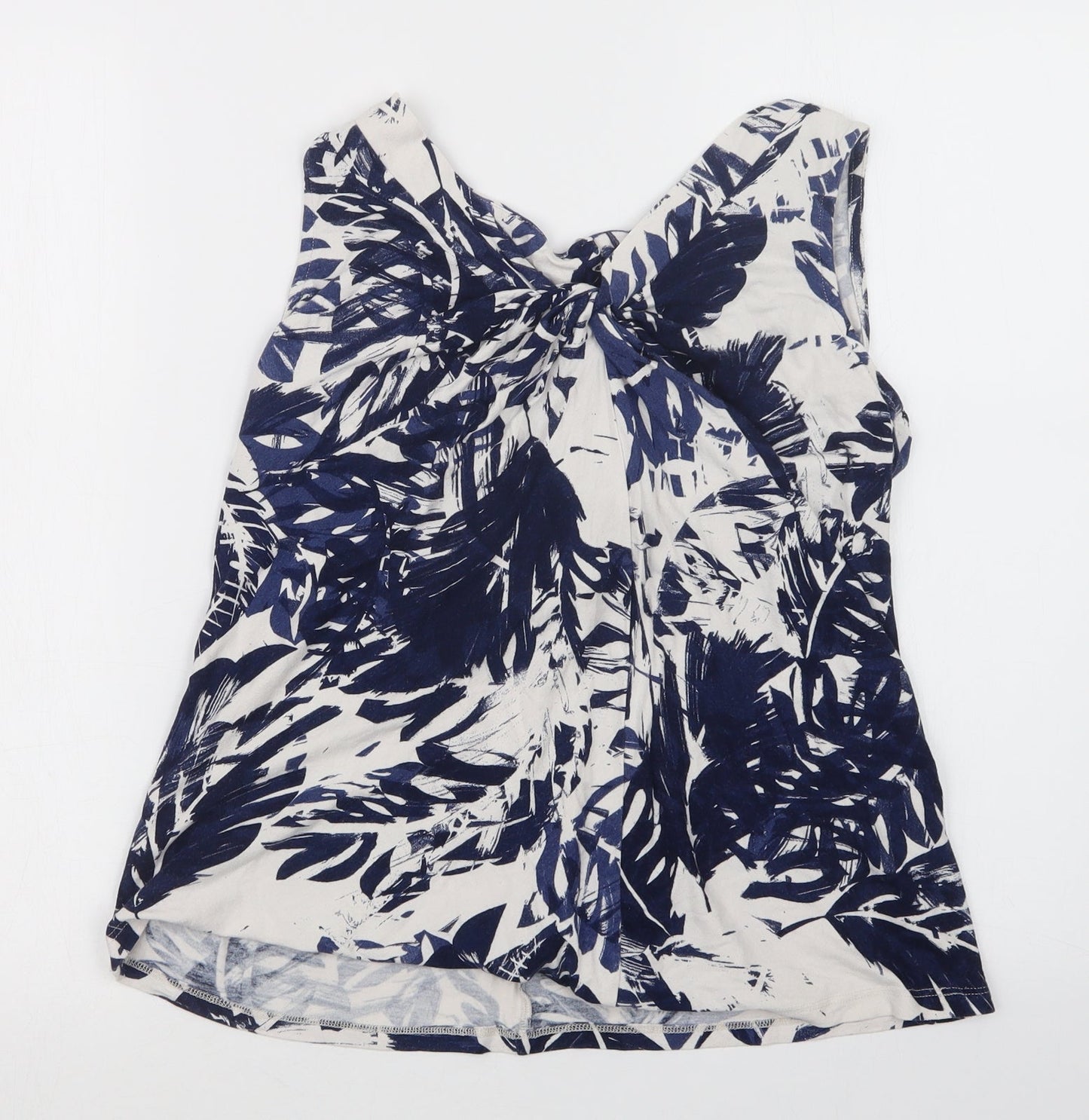 Womens UK Size 12 Soon Blue Basic Button-Up