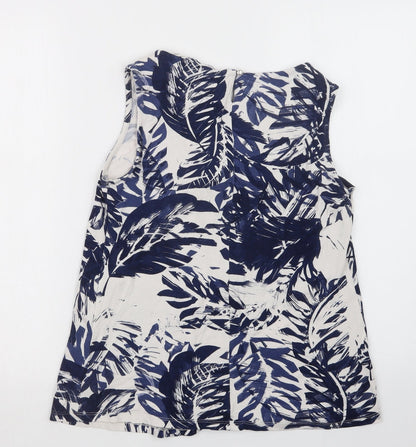 Womens UK Size 12 Soon Blue Basic Button-Up