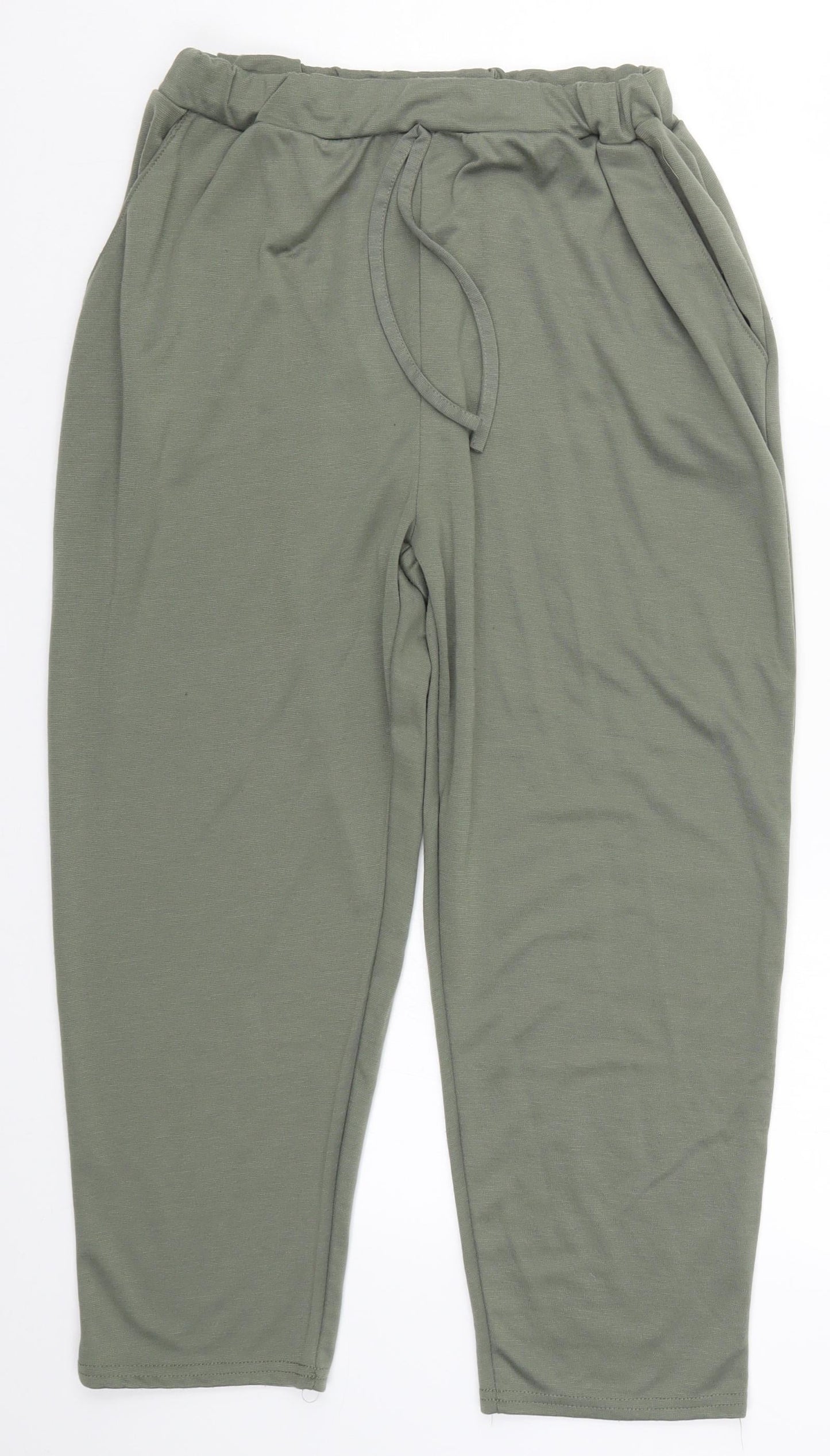 Womens UK Size L Misspap Regular Fit Sweatpants Green Trousers