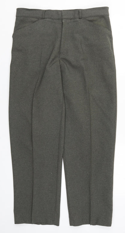 Mens UK Size 34 BHS Regular Fit  Green Trousers