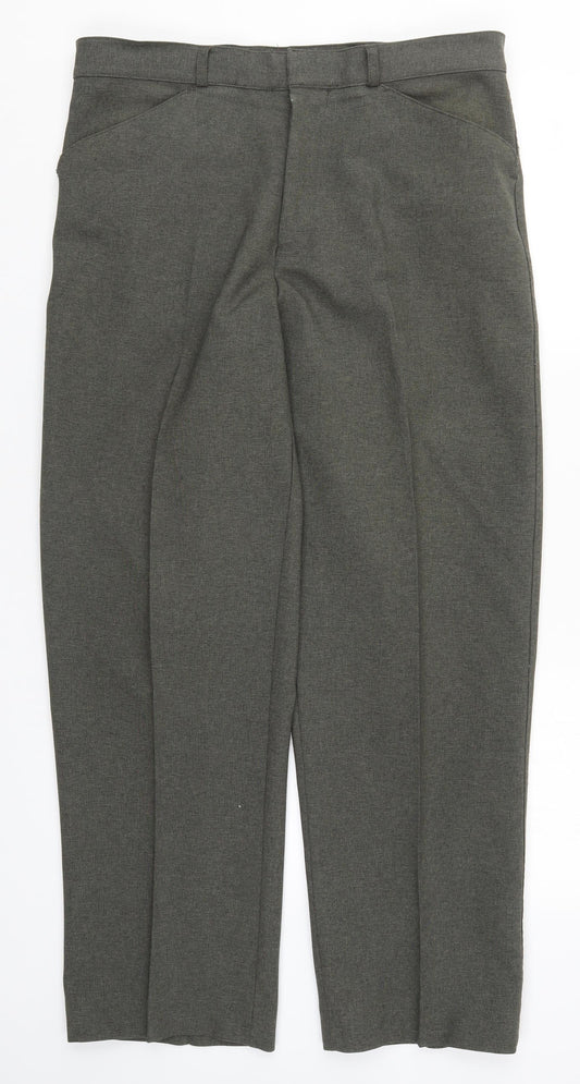 Mens UK Size 34 BHS Regular Fit  Green Trousers