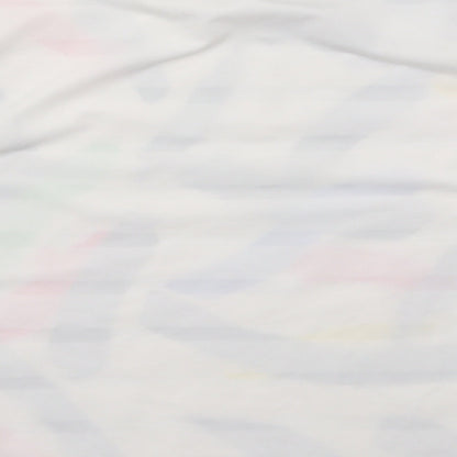 Atmosphere Womens White Geometric  Basic T-Shirt Size 6  - Abstract