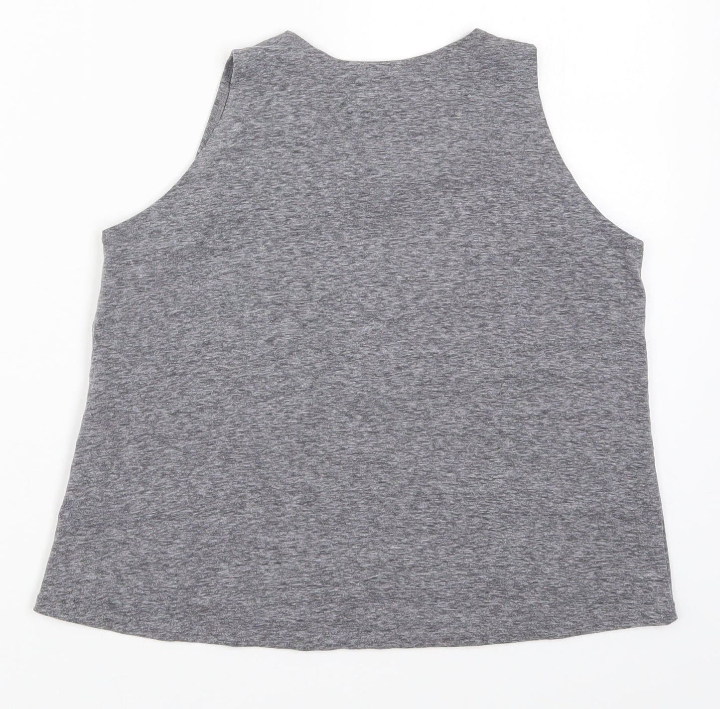 Young Dimension Girls Grey Geometric  Basic Tank Size 11-12 Years