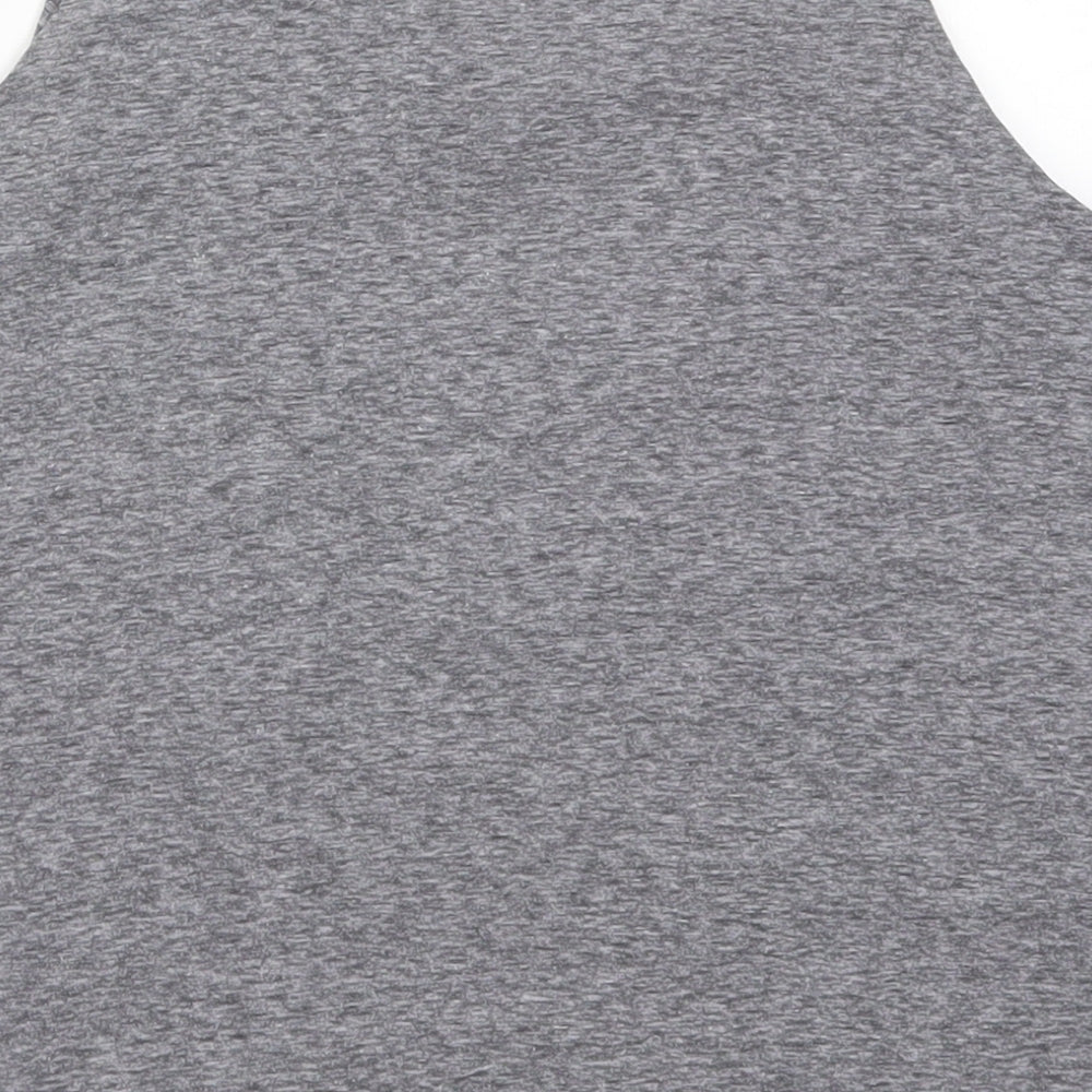 Young Dimension Girls Grey Geometric  Basic Tank Size 11-12 Years