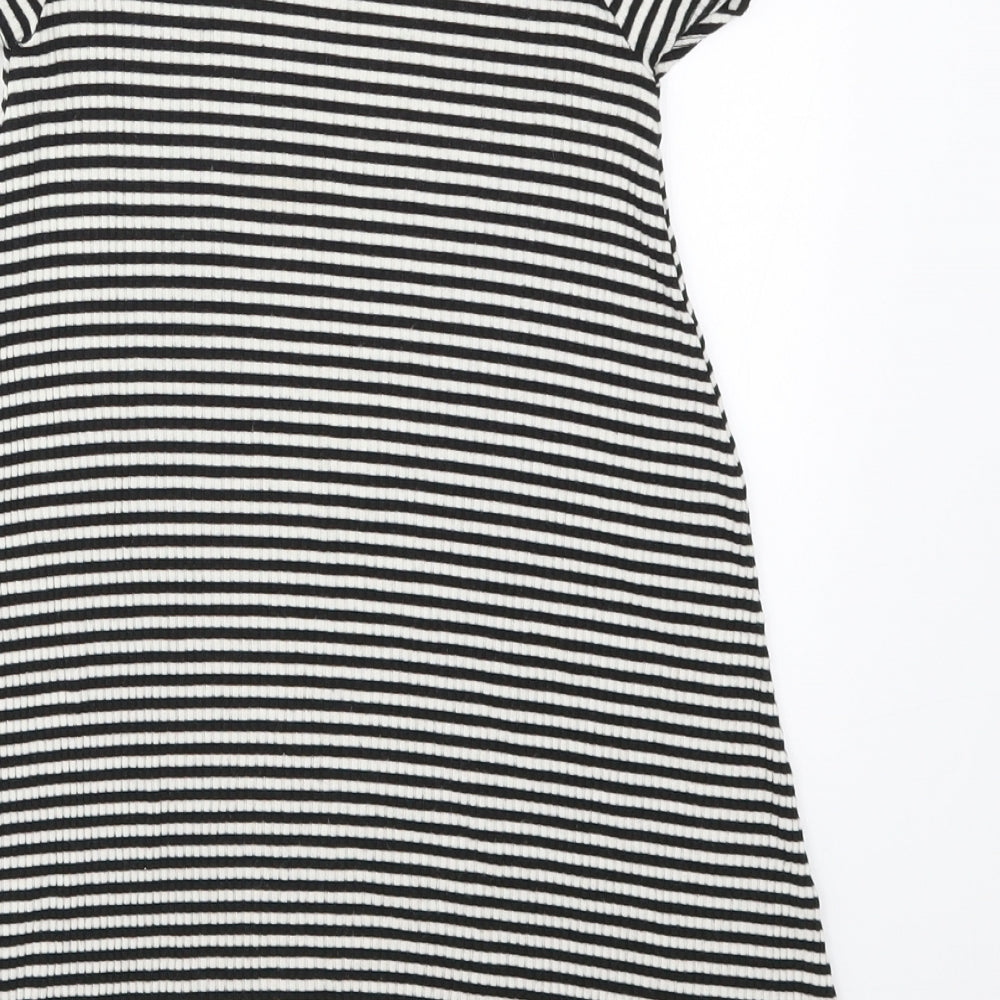 F&F Girls Black Striped  A-Line  Size 8-9 Years