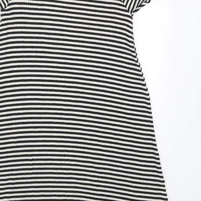 F&F Girls Black Striped  A-Line  Size 8-9 Years