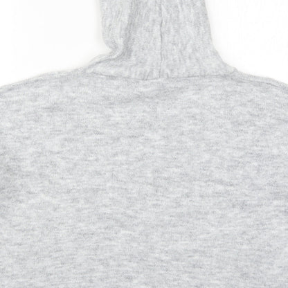 Topshop Womens Grey  Knit Pullover Hoodie Size M