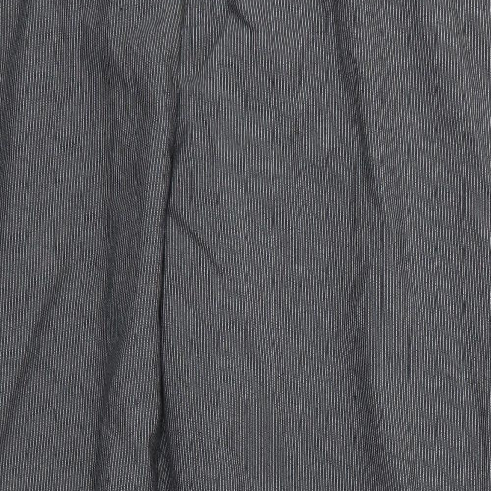 Burton Mens Grey Striped  Trousers  Size 38 L30 in