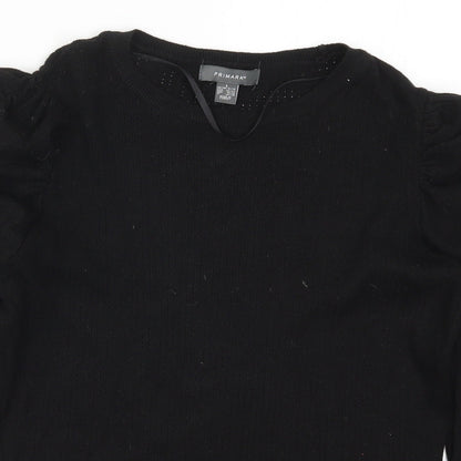 Primark Womens Black  Knit Pullover Jumper Size 14