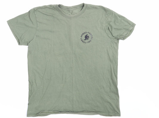 Preworn Mens Green    T-Shirt One Size  - Corby Armed Forces Day