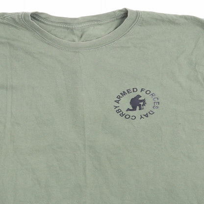 Preworn Mens Green    T-Shirt One Size  - Corby Armed Forces Day