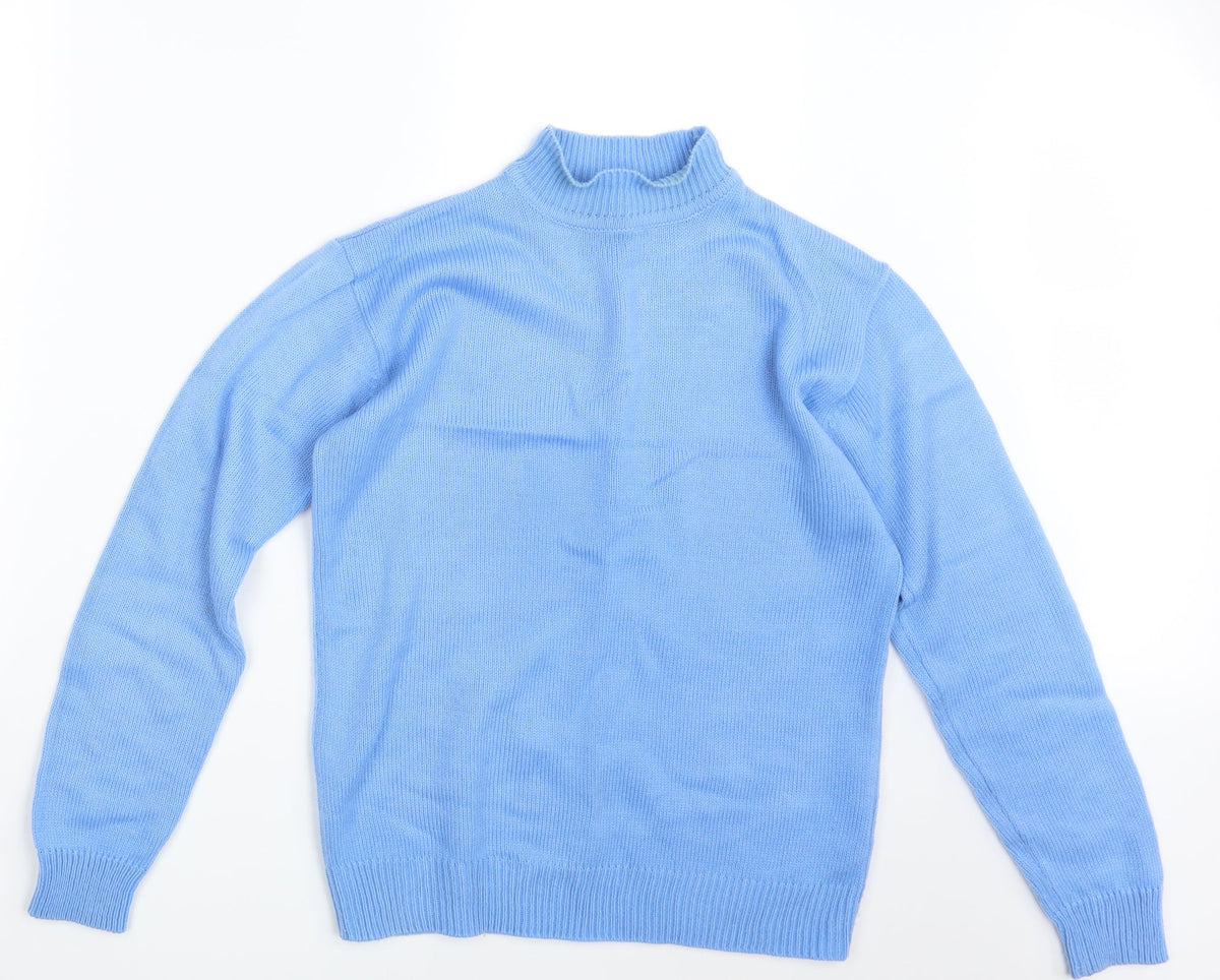 Womens UK Size 8 Damart Blue Pullover Jumper