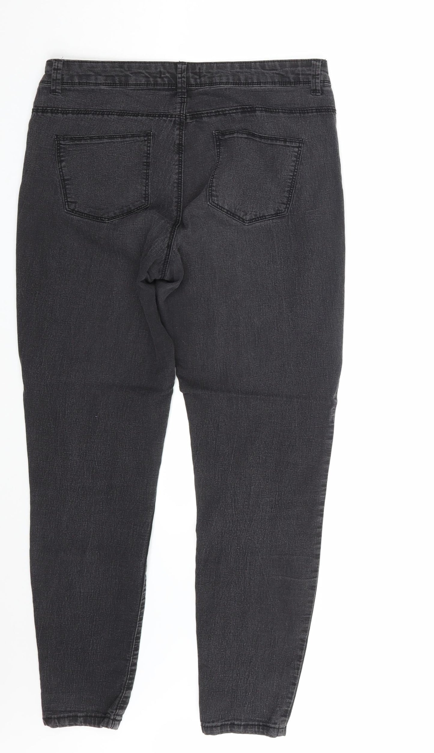 Denim Co. Womens Black  Denim Skinny Jeans Size 14 L28 in