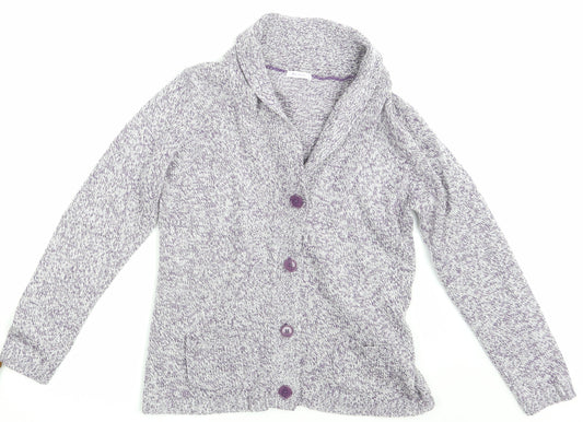 Damart Womens Purple   Cardigan Jumper Size 10