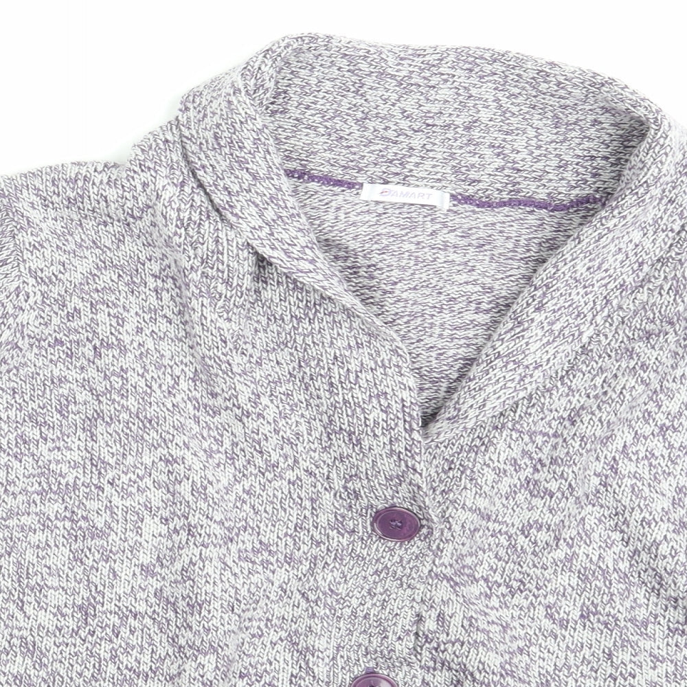 Damart Womens Purple   Cardigan Jumper Size 10