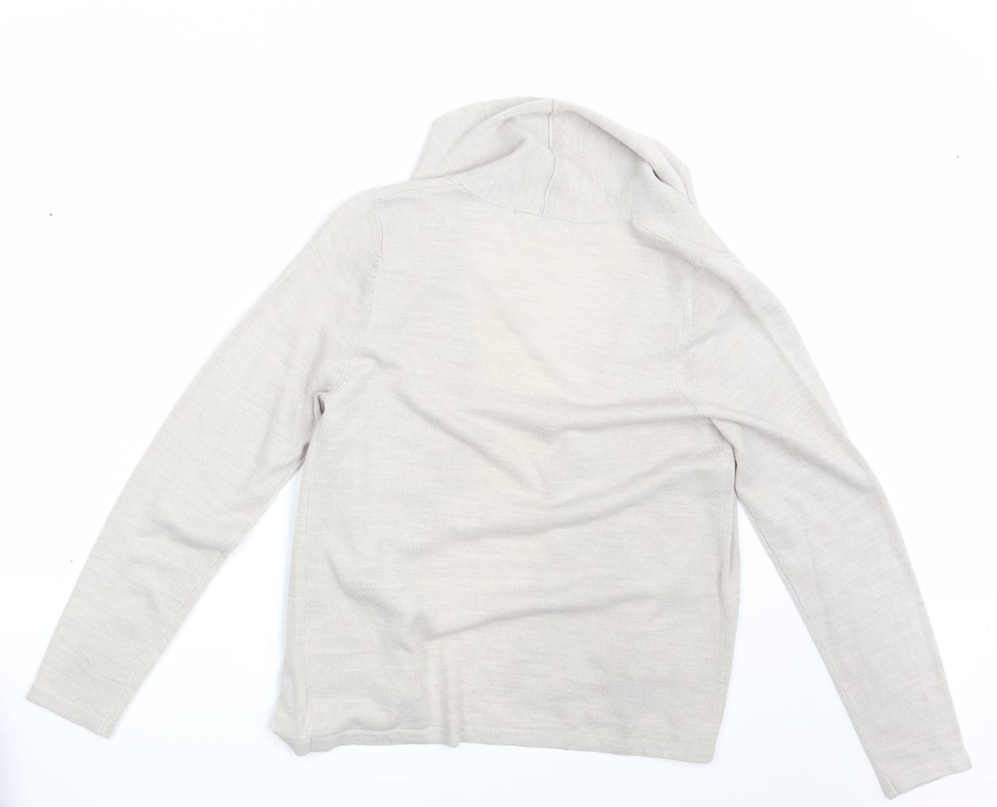 Womens UK Size M M&S Beige Wrap Jumper