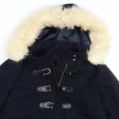 Womens UK Size 8 Topshop Blue Overcoat