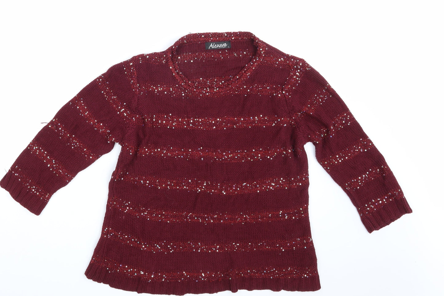 Womens UK Size L Alexara Purple Pullover Jumper