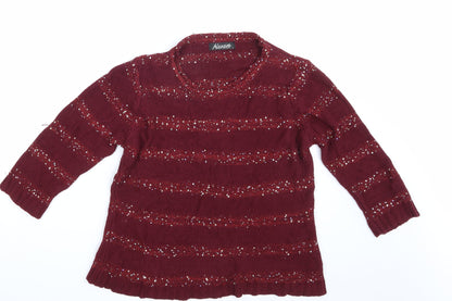 Womens UK Size L Alexara Purple Pullover Jumper