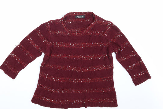 Womens UK Size L Alexara Purple Pullover Jumper