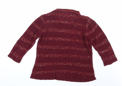 Womens UK Size L Alexara Purple Pullover Jumper