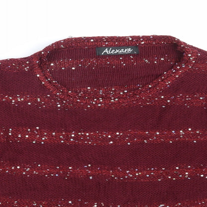 Womens UK Size L Alexara Purple Pullover Jumper