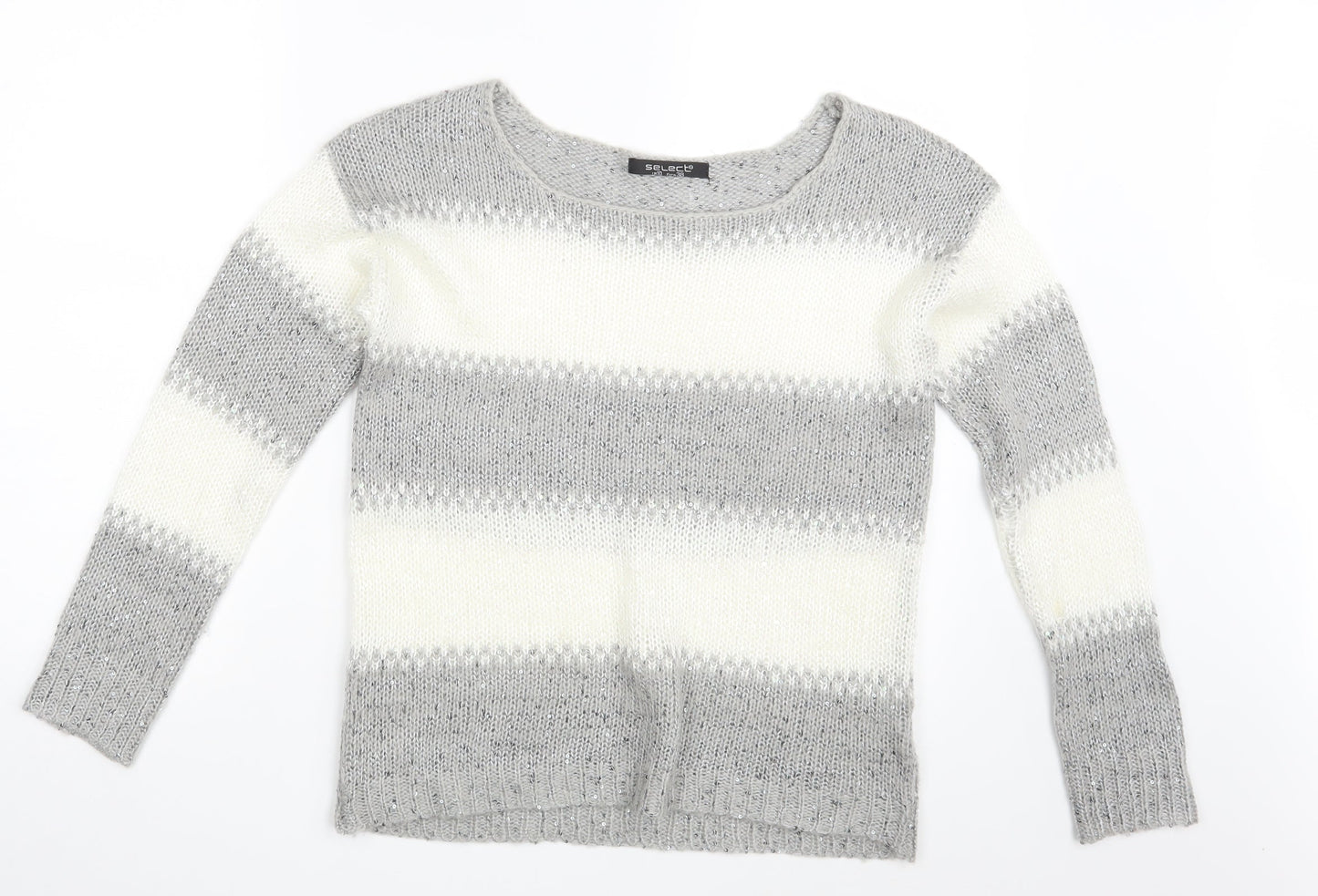 Womens UK Size 10 Select Grey Pullover Jumper