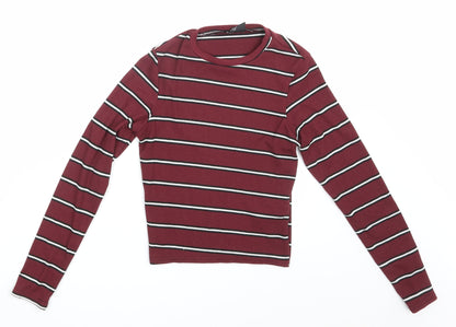 New Look Girls Purple Striped  Pullover Sweatshirt Size 12-13 Years