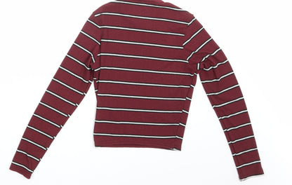 New Look Girls Purple Striped  Pullover Sweatshirt Size 12-13 Years