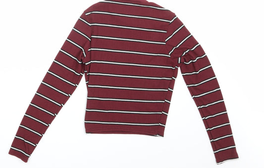 New Look Girls Purple Striped  Pullover Sweatshirt Size 12-13 Years