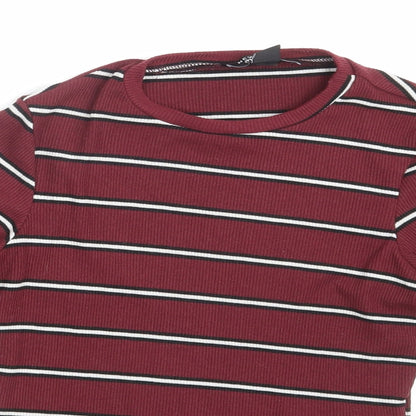 New Look Girls Purple Striped  Pullover Sweatshirt Size 12-13 Years