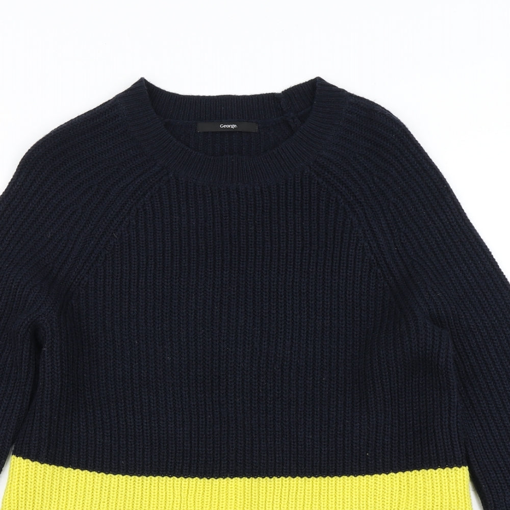 George Womens Blue  Knit Pullover Jumper Size 12